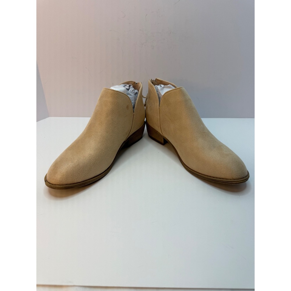 Journee Collection Women's Livvy Side Split Ankle Booties Tan Size 9 NWT/BOX - Picture 4 of 8